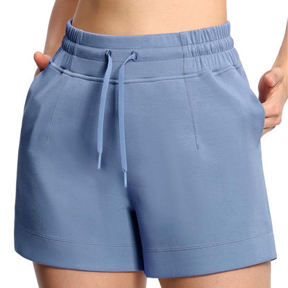 THE GYM PEOPLE Women'S Drawstring Sweat Shorts High Waisted Summer Workout Lounge Shorts with Pockets