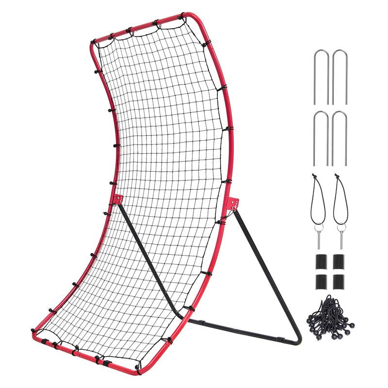 VEVOR Baseball and Softball Rebounder Net, 4 X 5.5 Ft Pitchback Baseball Pitching Nest, Pitch Return Trainer Rebound Net with Pitching Target, All Angle Fielding Rebound Net for Grounders Pop Flies