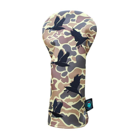 Duck Hunter Golf Driver Headcover - Camouflage Pattern, Black Duck Design, Adjustable Fit, Ideal for Golf Enthusiasts Equipment