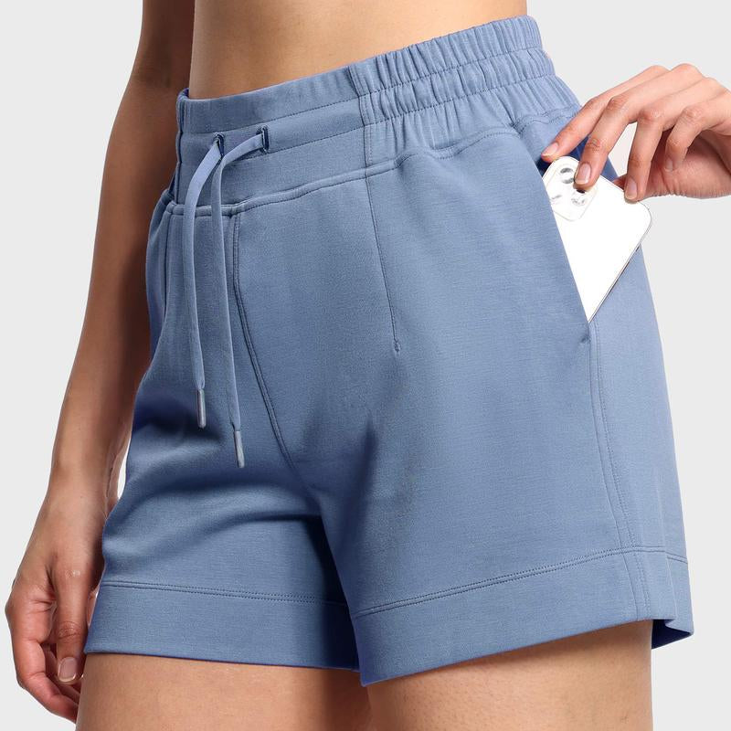 THE GYM PEOPLE Women'S Drawstring Sweat Shorts High Waisted Summer Workout Lounge Shorts with Pockets