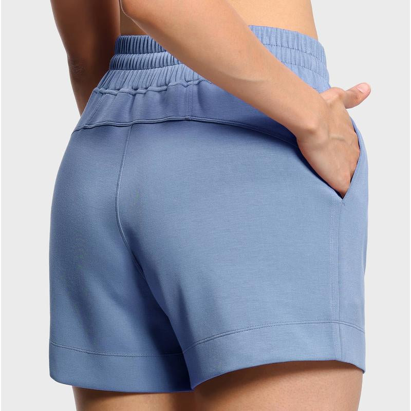 THE GYM PEOPLE Women'S Drawstring Sweat Shorts High Waisted Summer Workout Lounge Shorts with Pockets