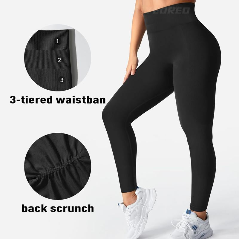 YEOREO Amplify Leggings for Women Seamless Scrunch Leggings Butt Lifting Gym High Waisted Athletic Leggings