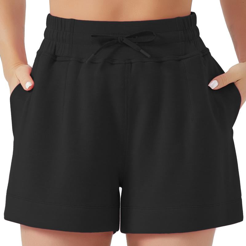 THE GYM PEOPLE Women'S Drawstring Sweat Shorts High Waisted Summer Workout Lounge Shorts with Pockets