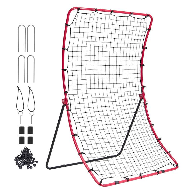 VEVOR Baseball and Softball Rebounder Net, 4 X 5.5 Ft Pitchback Baseball Pitching Nest, Pitch Return Trainer Rebound Net with Pitching Target, All Angle Fielding Rebound Net for Grounders Pop Flies