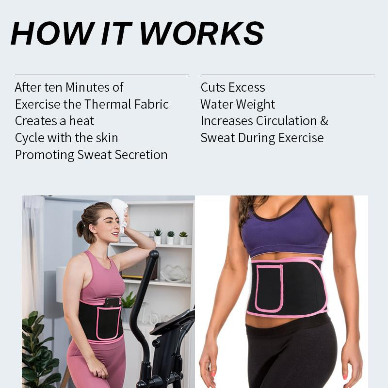 LALAHIGH Sweat Waist Belt: Abdominal Training, Sweat Activation, Targeted Fat Burning, Slimming Effect, Visible Waistline Transformation