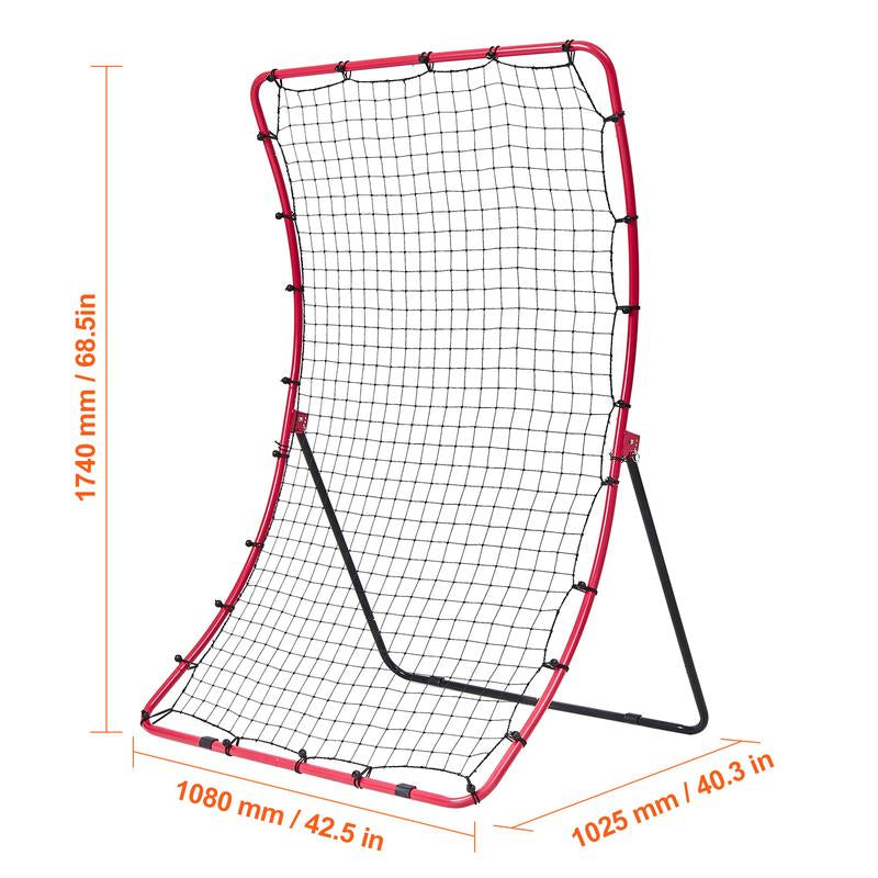 VEVOR Baseball and Softball Rebounder Net, 4 X 5.5 Ft Pitchback Baseball Pitching Nest, Pitch Return Trainer Rebound Net with Pitching Target, All Angle Fielding Rebound Net for Grounders Pop Flies