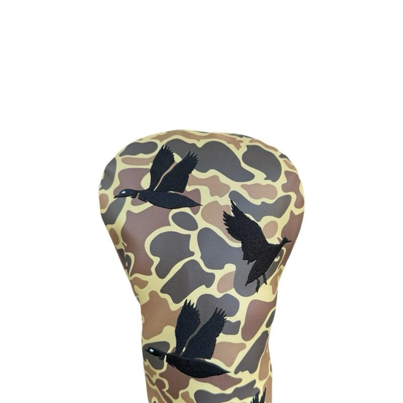 Duck Hunter Golf Driver Headcover - Camouflage Pattern, Black Duck Design, Adjustable Fit, Ideal for Golf Enthusiasts Equipment