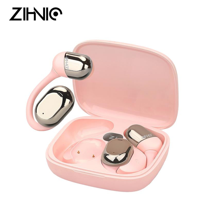 ZIHNIC ZN-S05 Open Earphones Bluetooth V5.4 Headphones Fashion Earbuds IPX5 Waterproof Wireless Gaming Headset Lightweight Portable Earbuds for Gaming Travel Sports Built-In Microphone Electronic Audio and Video Products Headphones